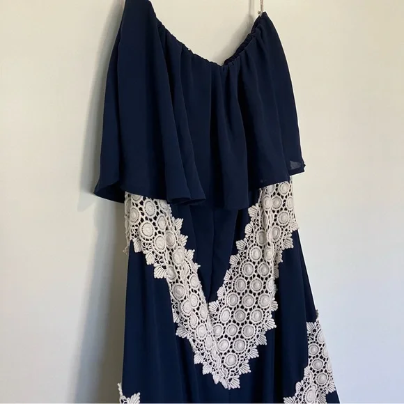 Judith March Navy Maxi Dress Large - Picture 3 of 4